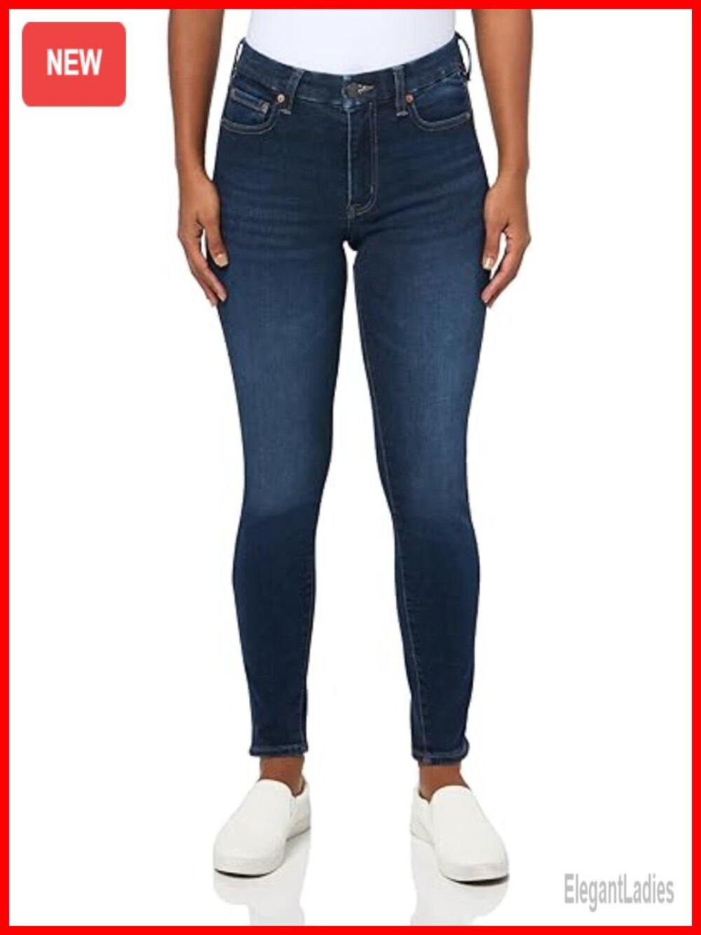 High Rise Skinny Jeans with Contour Waistband